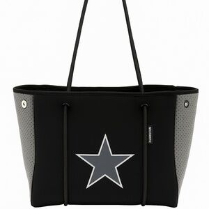 PreneLove Large Hampton Tote – Black/Grey Star
